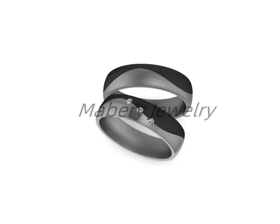 Innovation Modeschmuck Erschwinglicher Luxus Hochzeit Titan Carbon Ring